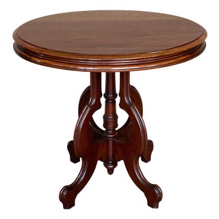 Mid 20th Century Victorian Burr Walnut Inlaid Oval Coffee Table For Sale