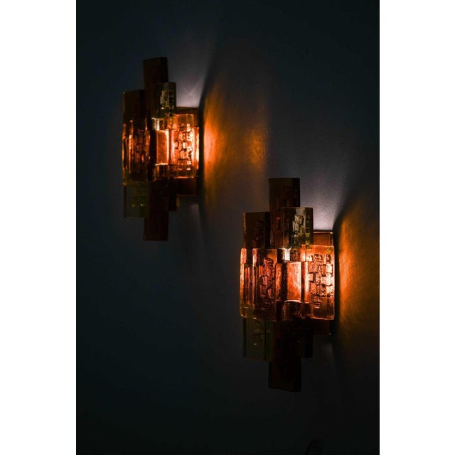 Glass Wall Lamps by Svend Aage Holm Sørensen, 1960s, Set of 2 For Sale - Image 4 of 8