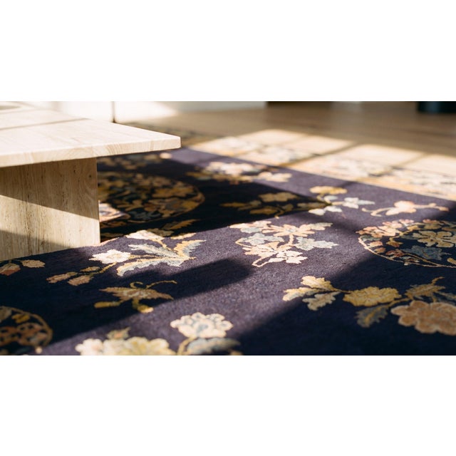 Antique Chinese Art Deco Rug 9' 7'' x 13' 0'' For Sale - Image 14 of 15