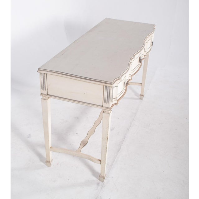 Wood Portuguese White Painted Console, 1890s For Sale - Image 7 of 14