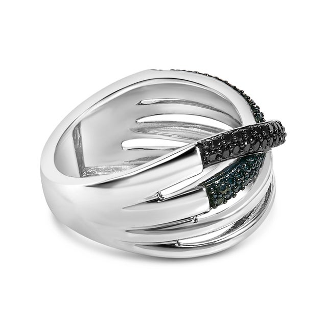 Discover elegance redefined with this exquisite Sterling Silver diamond fashion ring, designed to captivate with its...