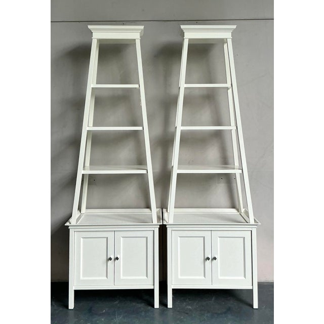 Vintage Regency Lacquered Stacked Etagere - A Pair For Sale - Image 4 of 12