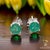 Natural Finely Faceted Quality Emerald Stud Earrings 14k White Gold 1.93 Carats Certified $1,995 121155 This is a Unique...