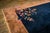 1920s 1920s Navy Open Field Floral Modern Knotted Wool Antique Chinese Art Deco Rug For Sale - Image 5 of 8