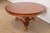 Neoclassical 1980s Baker Furniture Regency Cherry Wood and Parcel Gilt Paw Foot Pedestal Extension Dining Table, Newly Refinished For Sale - Image 3 of 14