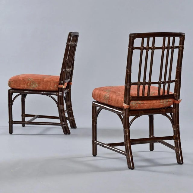 6 Mid-Century McGuire Balboa Chairs in Dark Tobacco Finish For Sale - Image 13 of 17