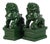 Foo-Style Dogs in Moss Green, Mini - a Pair For Sale