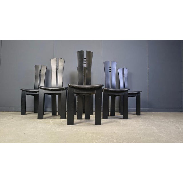 Postmodern Wooden Dining Chairs, 1980s, Set of 6 For Sale - Image 10 of 14