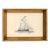 Original Hand-Painted Sailboat Painting in a Vintage Frame For Sale