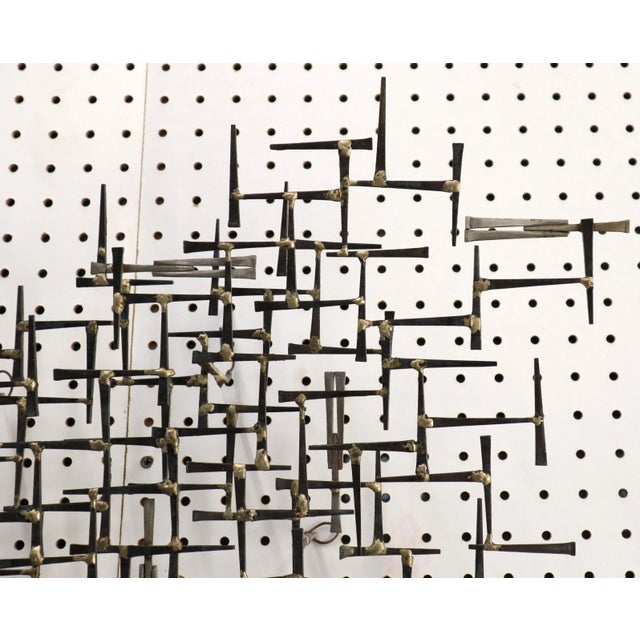 Mid 20th Century William Bowie Abstract Nail Wall Sculpture For Sale - Image 6 of 9
