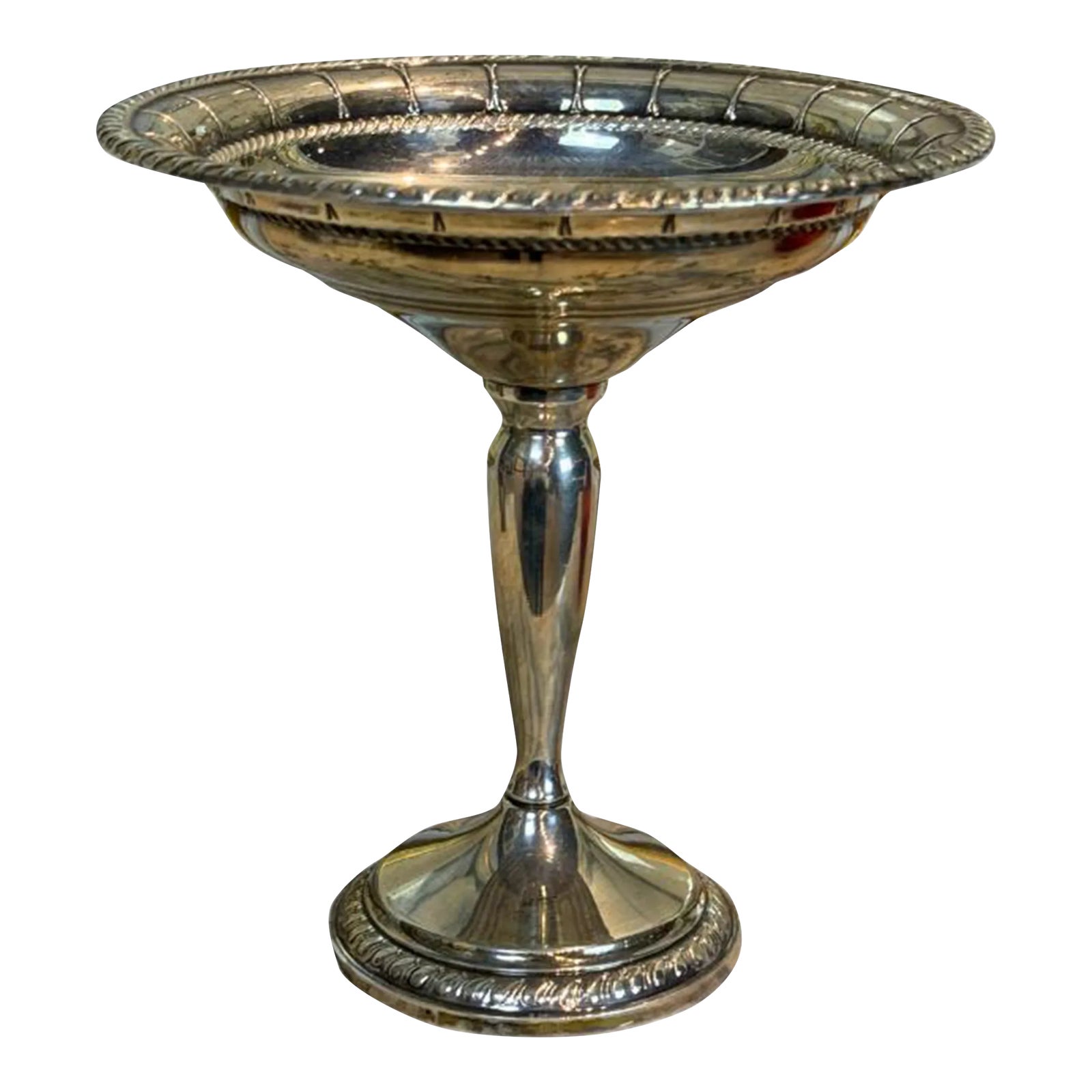 1940s Columbia Weighted Sterling Silver Pedestal Compote Candy Dish ...