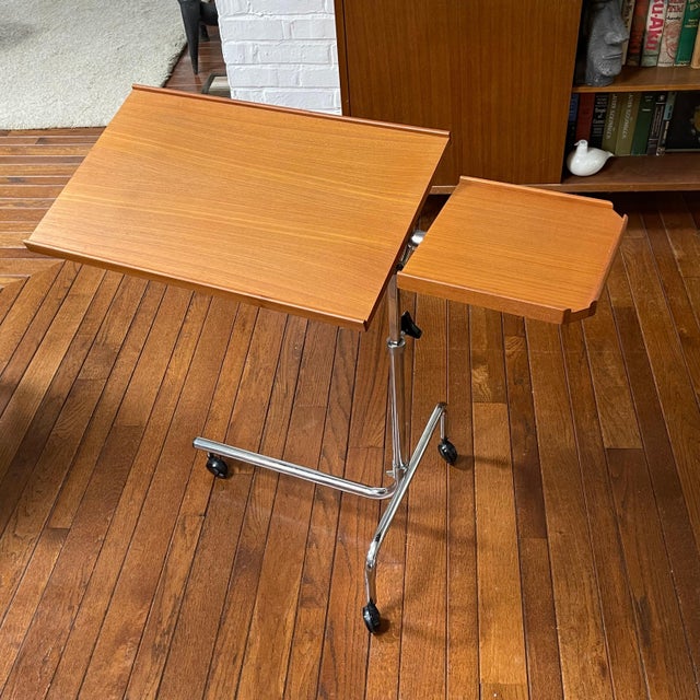 Mid 20th Century Danecastle Teak "Scooter" Adjustable Tray Table For Sale - Image 11 of 11