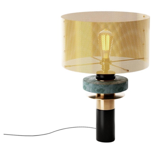 Gold Dyane Table Lamp in Brass with Aluminum and Stainless Steel by Marine Breynaert For Sale - Image 8 of 8
