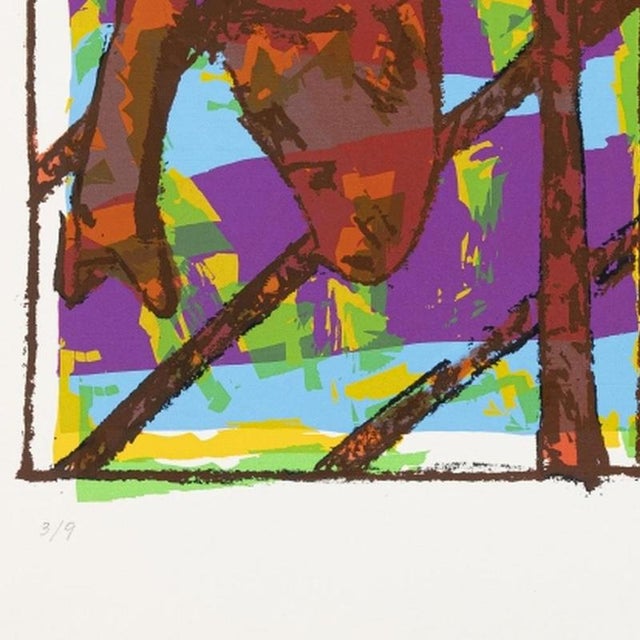 Contemporary Mário Peixoto, Composition, 1983, Screenprint For Sale - Image 3 of 6