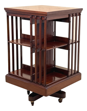 Antique Mahogany Revolving Bookcase, 1890