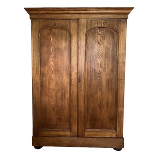 Antique Oak Armoire Circa 1920s For Sale