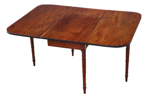 Antique Georgian Mahogany Drop-Leaf Gateleg Dining Table, 1800s