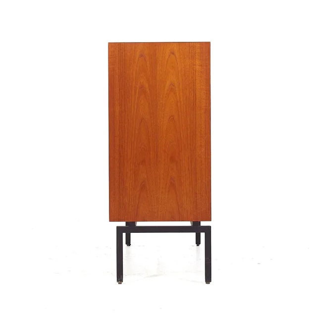 Mid Century Danish Teak Tambour Door Credenza - Pair For Sale - Image 4 of 12