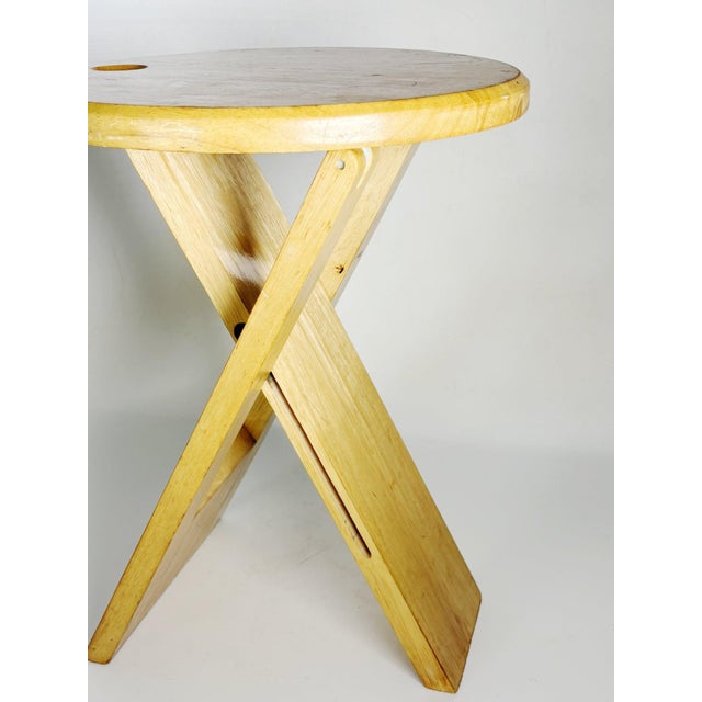 Wood Wooden Stool from Roger Tallon, France, 1970 For Sale - Image 7 of 18