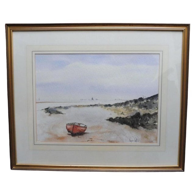 Roger Dellar Roi, East Coast Seascape, 1980, Watercolour on Paper, Framed For Sale - Image 14 of 14