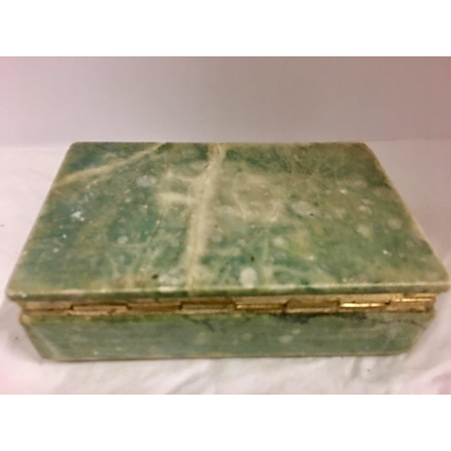 Vintage Green Marble Box Chairish