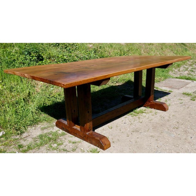 Reclaimed Elm Rustic English Barn Table This is a superb piece, the table top is thick and made from 2 heavy planks of...