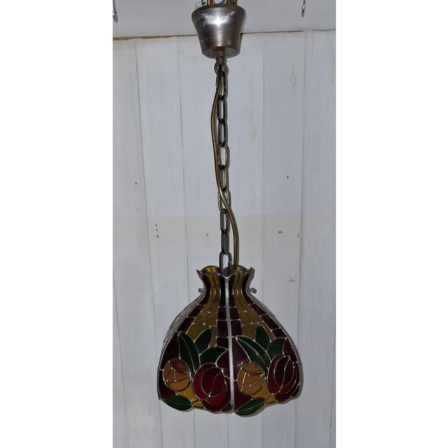 Vintage Ceiling Lamp with Plastic Granules Shade, 1970s, in Very Good conditions. Designed 1970 to 1979 Up to 250V...