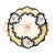 Antique Cauldon Place Works "Talbot Dessert" Bone China Yellow and Blue Platter For Sale