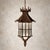 Gothic Revival Bronze Hanging Lantern with Castellated Crown, 1930s For Sale - Image 9 of 12