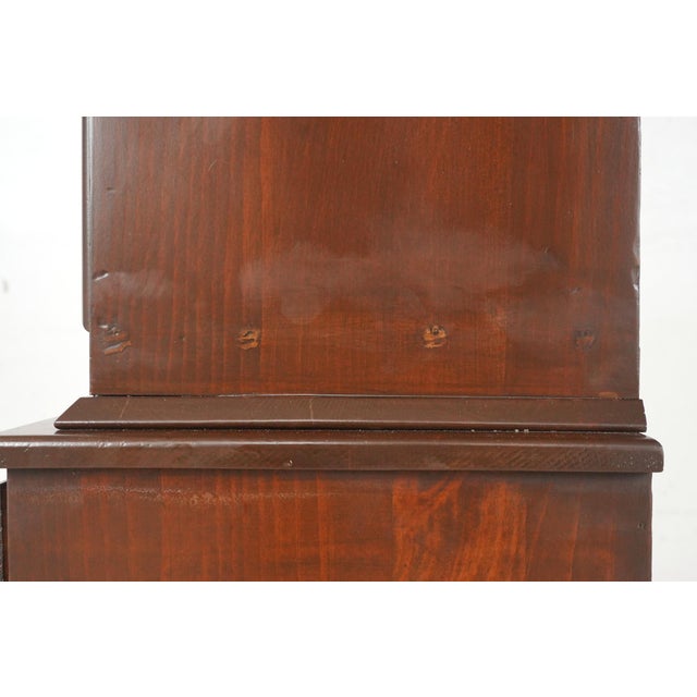 Vintage Mirrored Back Wood Curio Vitrine Cabinet For Sale - Image 12 of 15