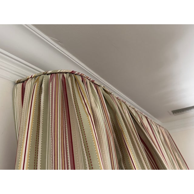 Pristine Custom Drapes W/Valances. 6 Panels, 3 Valances, 3 Layers (Face, Flannel & Lining) For Sale - Image 10 of 15