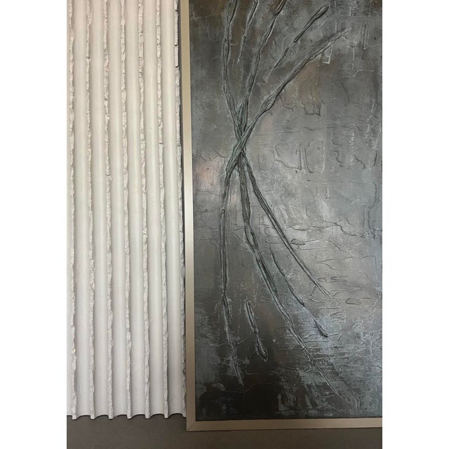 Bringing architecture into art, this monumental brutalist wall sculpture is a striking exploration of raw texture,...