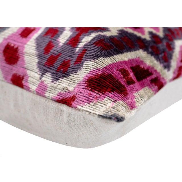 Modern Canvello Artisan-Crafted Decorative Pillow With Geometric and Floral - Down Insert Included For Sale - Image 3 of 5