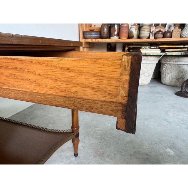 Pair of Vintage John Scalia for Schmieg & Kotzian Galleried Style One-Drawer Nightstands For Sale - Image 15 of 16