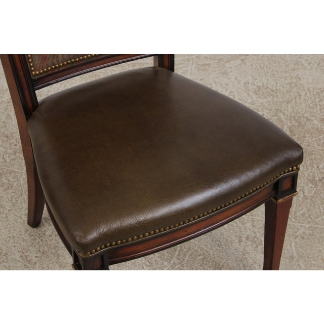 Set of 10 Hickory White French Louis XVI Dining Room Chairs For Sale - Image 14 of 18