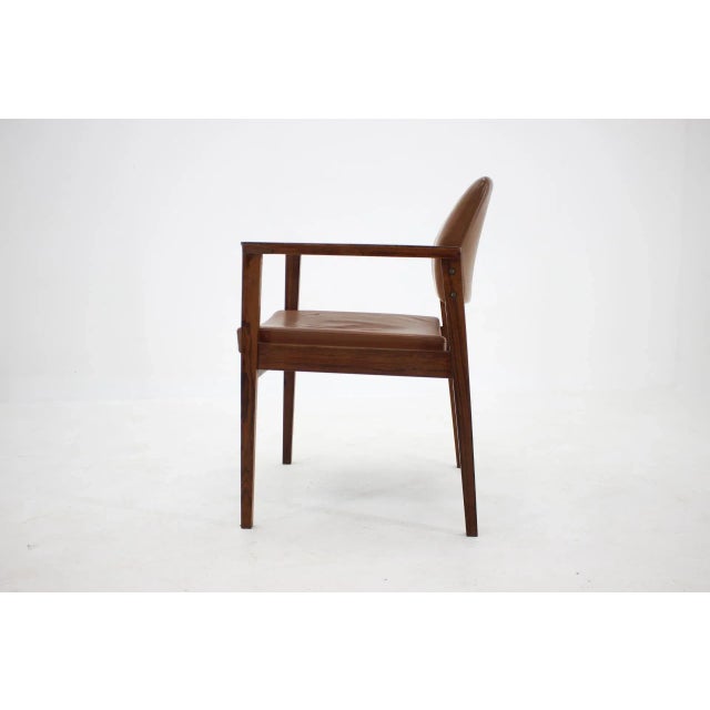 Leather Palisander Side or Desk Chair, Denmark, 1960s For Sale - Image 4 of 10
