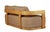 Eclipse Outdoor Solid Teak Wood Love Seat - Light Brown Fabric For Sale - Image 11 of 11