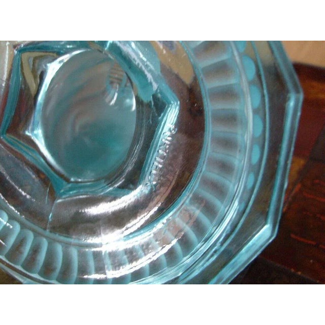 Art Deco 1930's French Art Deco Blue Crystal Dolphin Fish Lamp Style Baccarat Signed Portieux For Sale - Image 3 of 7