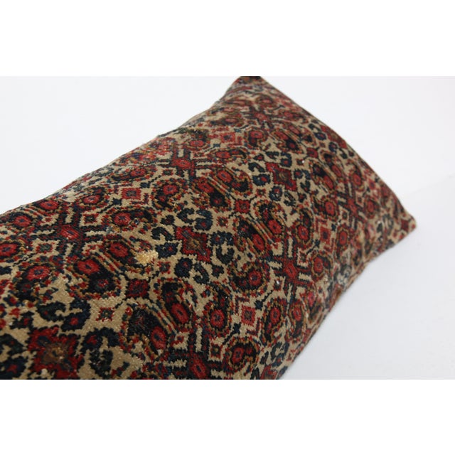 Handwoven Antique Tribal Lumbar Pillow – Museum‑Quality Textile -15'' X 38'' For Sale - Image 9 of 11