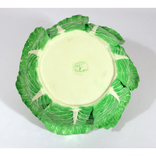 Ceramic Dodie Thayer Lettuce Ware Pottery Bowl, Circa 1970–1985 For Sale - Image 7 of 10