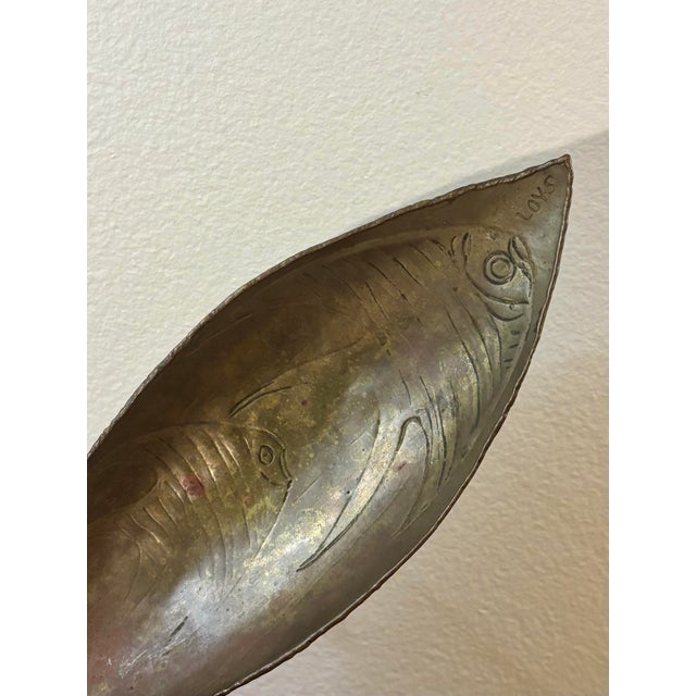 A beautifully hand crafted French bronze dish by Loys Paris, dating to the 1920s. Executed in an elegant elongated leaf...