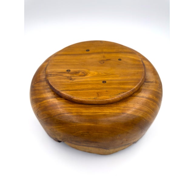 Hand-Carved 10.25" Olive Wood Live Edge Bowl – Handcrafted in Peru For Sale - Image 11 of 11