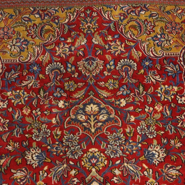Antique Keshan Rug in Cotton and Wool For Sale - Image 4 of 8