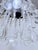 1950s Vintage Crystal Upside Down Waterfall Chandelier With Ornate Silver Rim For Sale - Image 5 of 7