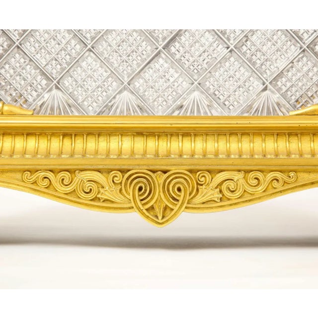 Early 19th Century An Exquisite French Empire Ormolu and Cut-Crystal Clock, C. 1815 For Sale - Image 5 of 17