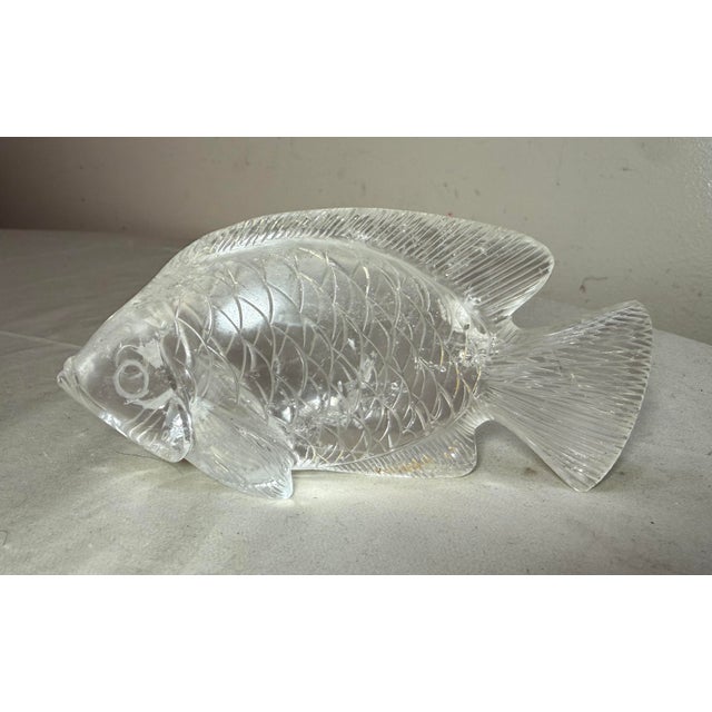 Antique Hand Carved Chinese Fish Figural Rock Crystal Stone Sculpture Statue For Sale In New York - Image 6 of 13