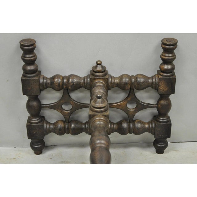 Vintage Gothic Renaissance Wooden Fretwork Rectangular Glass Top Coffee Table For Sale - Image 12 of 14