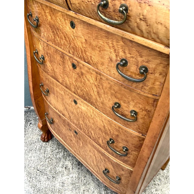 Vintage Birds Eye Chest With Lions Paw Detail For Sale In West Palm - Image 6 of 12