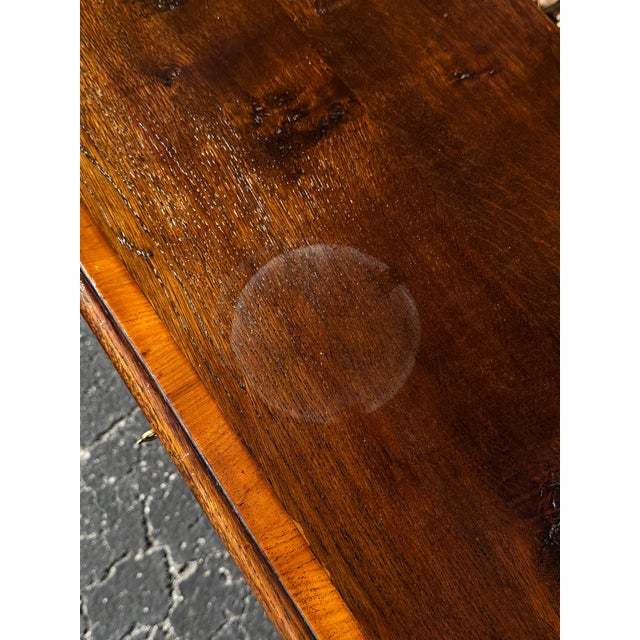 18th Century Georgian-Style Oak Low Dresser With Serpentine Front & Carved Bracket Feet For Sale - Image 11 of 11