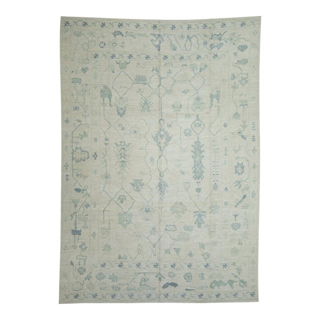 Turkish Oushak Rug 9' x 12'9" For Sale